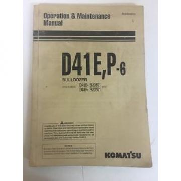 Operation &amp; Maintenance Manual D41E,P-6 Bulldozer Komatsu