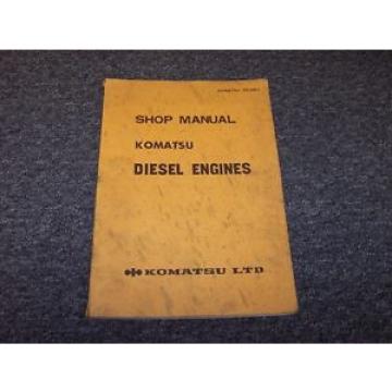 Komatsu 6D155-1 6D155-2 Diesel Engine Workshop Shop Service Repair Manual Book