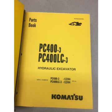 KOMATSU PC400-3 &amp; PC400LC-3 Hydraulic Excavator Parts Book / Service Repair