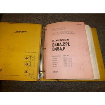 Komatsu D45A-1 D45P-1 Bulldozer Dozer Shovel Shop Service Repair Manual 1801-Up
