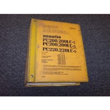 Komatsu PC220-5 PC220LC-5 Hydraulic Excavator Shop Service Repair Manual