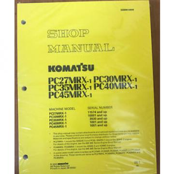 Komatsu Service PC27MRX-1, PC30MRX-1, PC35MRX-1 Manual