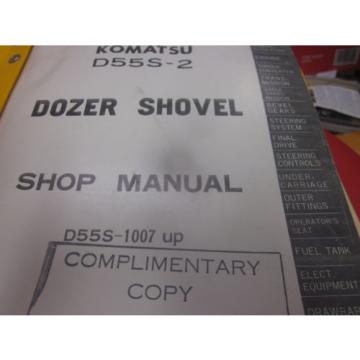 Komatsu D55S-2 Dozer Shovel Repair Shop Manual