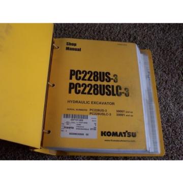 Komatsu PC228US-3 PC228USLC-3 Hyrdraulic Excavator Service Shop Repair Manual