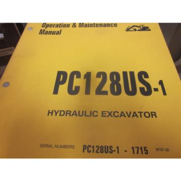 Komatsu PC128US-1 Hydraulic Excavator Operation &amp; Maintenance Manual