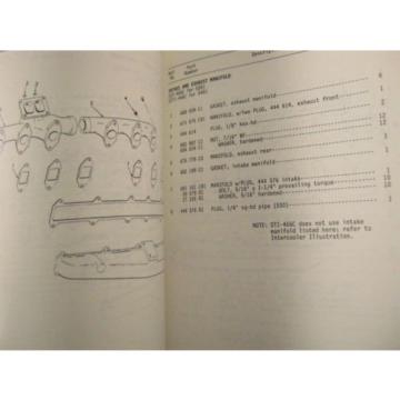 KOMATSU DRESSER DT-414 414B 466 466B 466C DTI466C PARTS BOOK MANUAL 1986