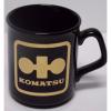 Vtg 1980s Japan Komatsu DOZER CONSTRUCTION EQUIPMENT Advertising Coffee Cup Mug #1 small image