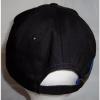 Komatsu Black Blue Embroidered Tracks Rubber Logo Strapback Baseball Cap Hat