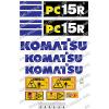 KOMATSU PC15R SET DI ADESIVI DECAL SCAVATRICE #1 small image