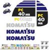 Komatsu PC40MR-2  Decals Stickers, repro Kit for Mini Excavator