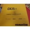 Komatsu CK35-1 Skid Steer Loader Parts Book Manual s/n A40001 &amp; Up