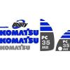 Komatsu PC 35 MR Excavator Decal Set #1 small image