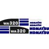 New Komatsu Wheel Loader WA320 (New Style) Blue Decal Set #1 small image