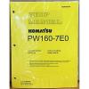 Komatsu Service PW160-7E0 Excavator Shop Manual NEW REPAIR