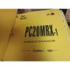 Komatsu PC20MRX-1 Hydraulic Excavator Repair Shop Manual