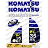 KOMATSU PC35MR DIGGER DECAL STICKER SET #1 small image