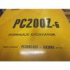 Komatsu PC200Z-6 Hydraulic Excavator Repair Shop Manual S/N A83001-Up