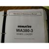 Komatsu WA380-3 420 450-3 WA600-3 SERVICE SHOP REPAIR MANUAL WHEEL LOADER GUIDE #5 small image