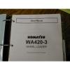 Komatsu WA380-3 420 450-3 WA600-3 SERVICE SHOP REPAIR MANUAL WHEEL LOADER GUIDE #7 small image
