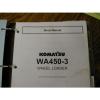 Komatsu WA380-3 420 450-3 WA600-3 SERVICE SHOP REPAIR MANUAL WHEEL LOADER GUIDE #8 small image
