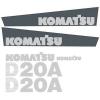 Brand New Komatsu Dozer D20A Decal Set with Stripe #1 small image