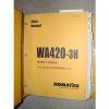 Komatsu WA420-3H SERVICE SHOP REPAIR MANUAL WHEEL LOADER BOOK BINDER VEBM470104