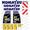 KOMATSU PC160LC -8 DIGGER DECAL STICKER SET #1 small image