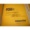 Komatsu PC60-7 Hydraulic Excavator Service Repair Manual #1 small image