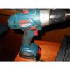 Bosch 18 volt lithium drill set w/2 batts, 30 minute peak charger and hard case