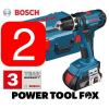 2 x Bosch GSR 18-2-Li PLUS LS PRO Combi Cordless Drills 06019E6170 3165140817769