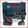 BOSCH 18v CORDLESS COMBI DRILL, 2 x 2Ah Li BATTERIES IN CARRY CASE BUNDLE #1 small image