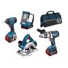 Bosch BAG+4RS 18v 4 Piece Cordless Tool Kit with 3 x 4.0Ah in Bag