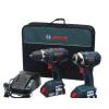 Bosch 18 Volt Compact Drill Driver Impact Tool Kit, Battery Charger Li Cordless