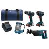New Bosch,4-Tool,18 Volt, Lithium Ion,Cordless Combo Kit,Soft Case,Drill, Driver