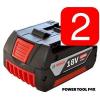 2 x Bosch - 18v 4.0ah Li-ION Batteries (COOL PACK) 2607336815 1600Z00038 1386. #1 small image