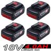 4x 18V 4.0AH Li-ion Battery For Bosch BAT609,BAT618,17618 25618-01