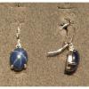 LINDE LINDY 16X12MM 17+  CTW CF BLUE STAR SAPPHIRE CREATED SS LEVERBACK EARRINGS #2 small image
