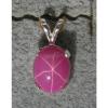 LINDE LINDY 9X7MM 2+CT PINK STAR RUBY CREATED SAPPHIRE 925 S/S PENDANT 2ND