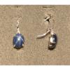 LINDE LINDY 12X10MM 9+  CTW CF BLUE STAR SAPPHIRE CREATED SS LEVERBACK EARRINGS #1 small image