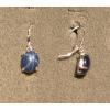 LINDE LINDY 12X10MM 9+  CTW CF BLUE STAR SAPPHIRE CREATED SS LEVERBACK EARRINGS #2 small image