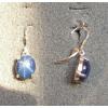 LINDE LINDY 10X8MM 5+ CTW CF BLUE STAR SAPPHIRE CREATED S/S LEVERBACK EARRINGS