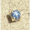 VINTAGE LINDE LINDY PETITE 5MM RD CF BLUE STAR SAPPHIRE CREATED STUD EARRING SS
