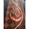 Shiny Wide Vintage LINDE Art Deco Tie Necktie - One Fine Swirling Fire Fatty