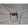 ...Sterling Silver,12 Accent Diamonds,Linde/Lindy Ruby Star Sapphire Ring,Sz 5.5