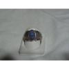 ...Man&#039;s/Men&#039;s Sterling Silver,Linde/Lindy Blue Star Sapphire Ring...Size 9.5... #3 small image