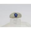Solid 10k White Gold Oval Blue Sapphire Lindi Lindy Linde Star Ring Size 8.75 #2 small image