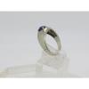Solid 10k White Gold Oval Blue Sapphire Lindi Lindy Linde Star Ring Size 8.75 #4 small image