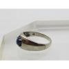 Solid 10k White Gold Oval Blue Sapphire Lindi Lindy Linde Star Ring Size 8.75