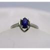 10K White Gold Linde Lindi Lindy Star Sapphire Blue Ring Sz 5 Signed ELBE 1.8g #1 small image