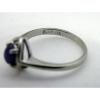 10K White Gold Linde Lindi Lindy Star Sapphire Blue Ring Sz 5 Signed ELBE 1.8g #4 small image